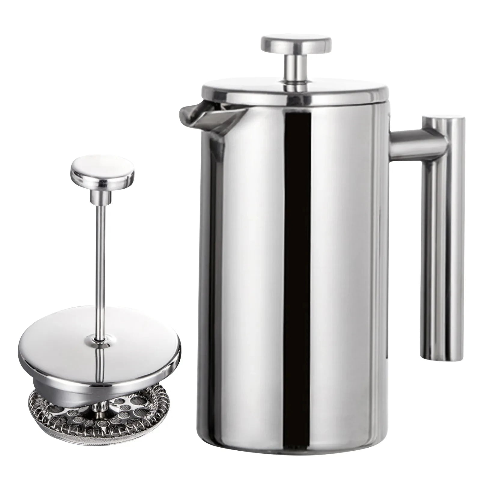 French Press Coffee Maker – Stainless Steel Double-Walled, 350/800/1000ml