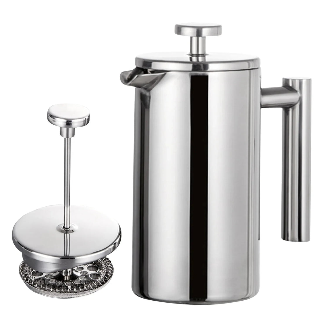French Press Coffee Maker – Stainless Steel Double-Walled, 350/800/1000ml