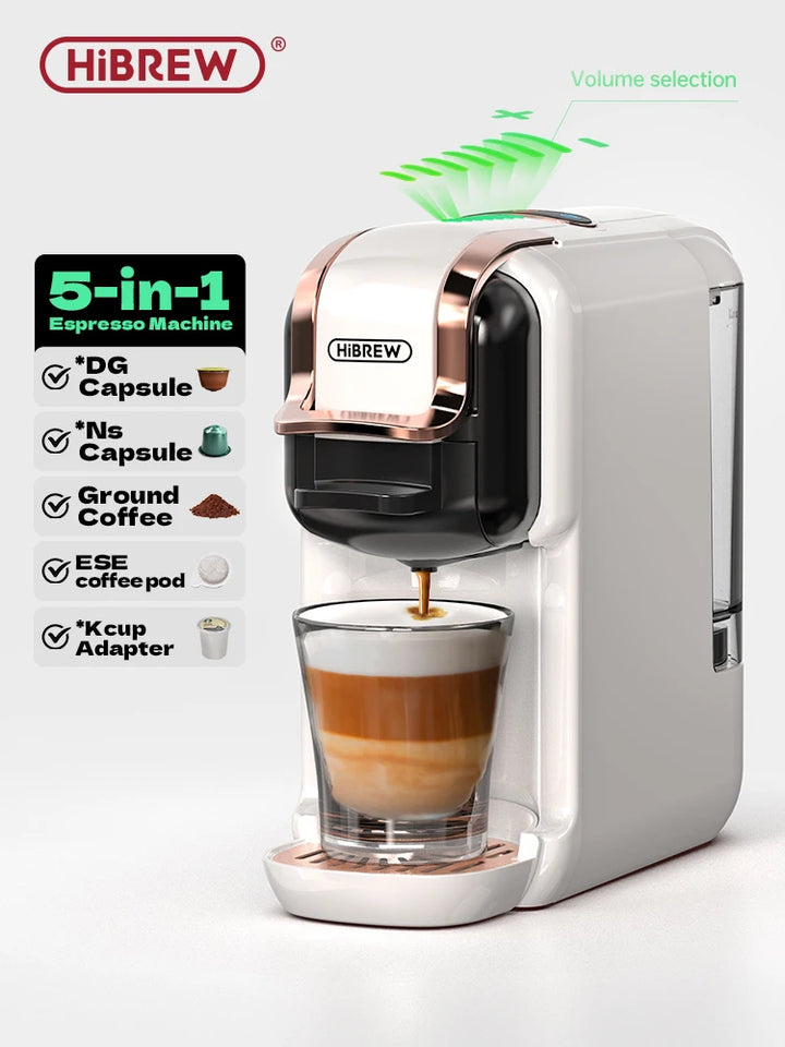5-in-1 Capsule Coffee Machine – Hot & Cold Coffee, Cappuccino