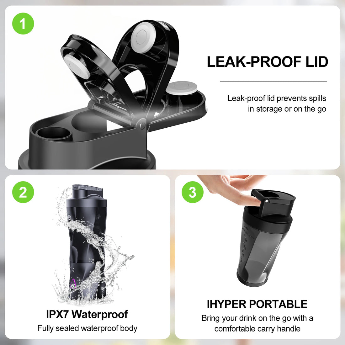 700ml Electric Portable Juicer – USB Rechargeable Smoothie Blender