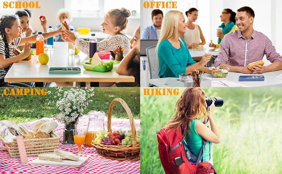 304 Stainless Steel Portable Tableware Set – Knife, Fork & Spoon with Box