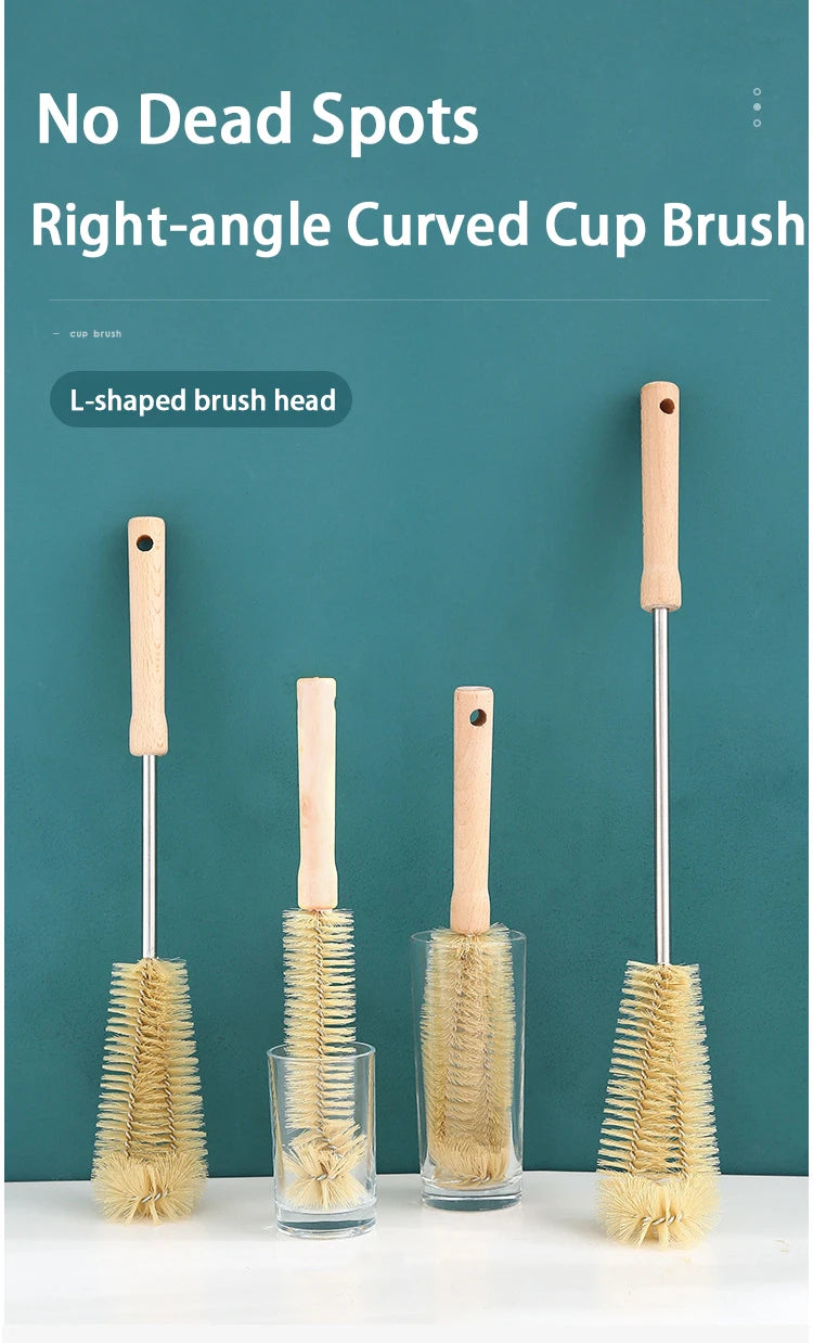 Wooden Long-Handle Bottle Cleaning Brush