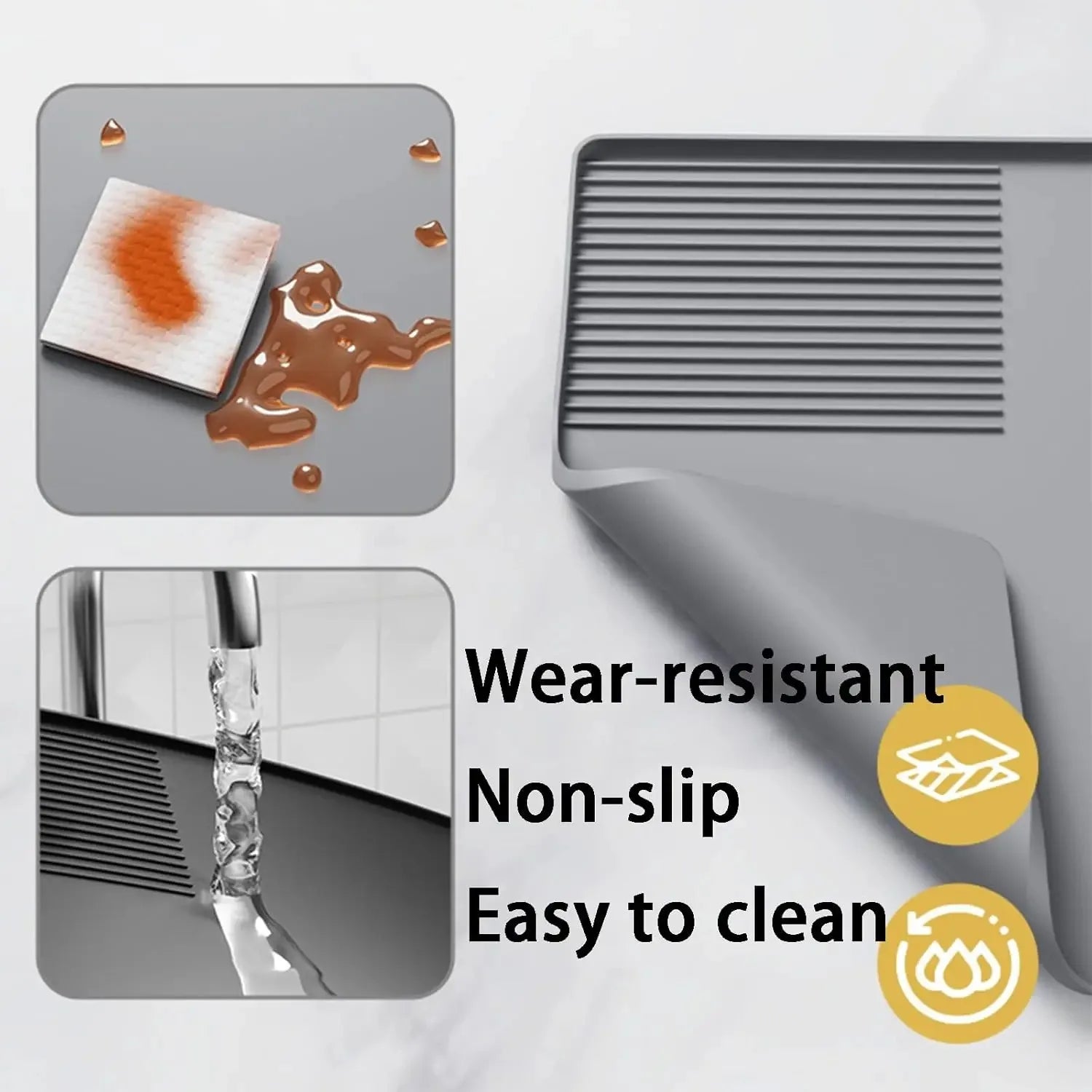 Coffee Machine Silicone Mat – Drain & Insulation Protection Pad