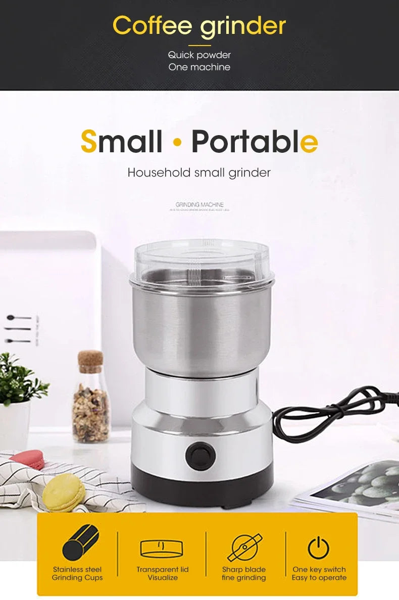 Mini Electric Grinder – 300ml Coffee, Spice & Baby Food Pulverizer