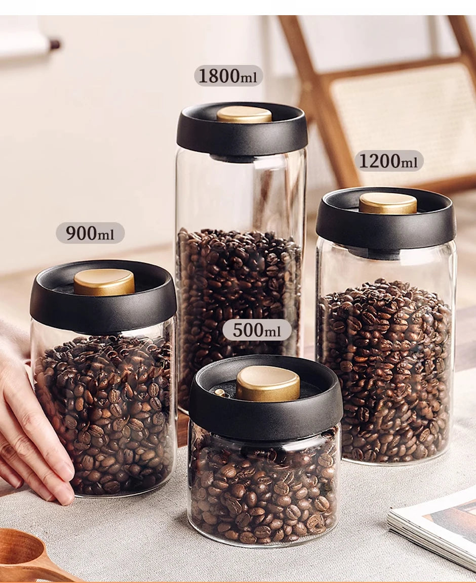 Vacuum Sealed Glass Jar – Coffee, Tea & Food Storage