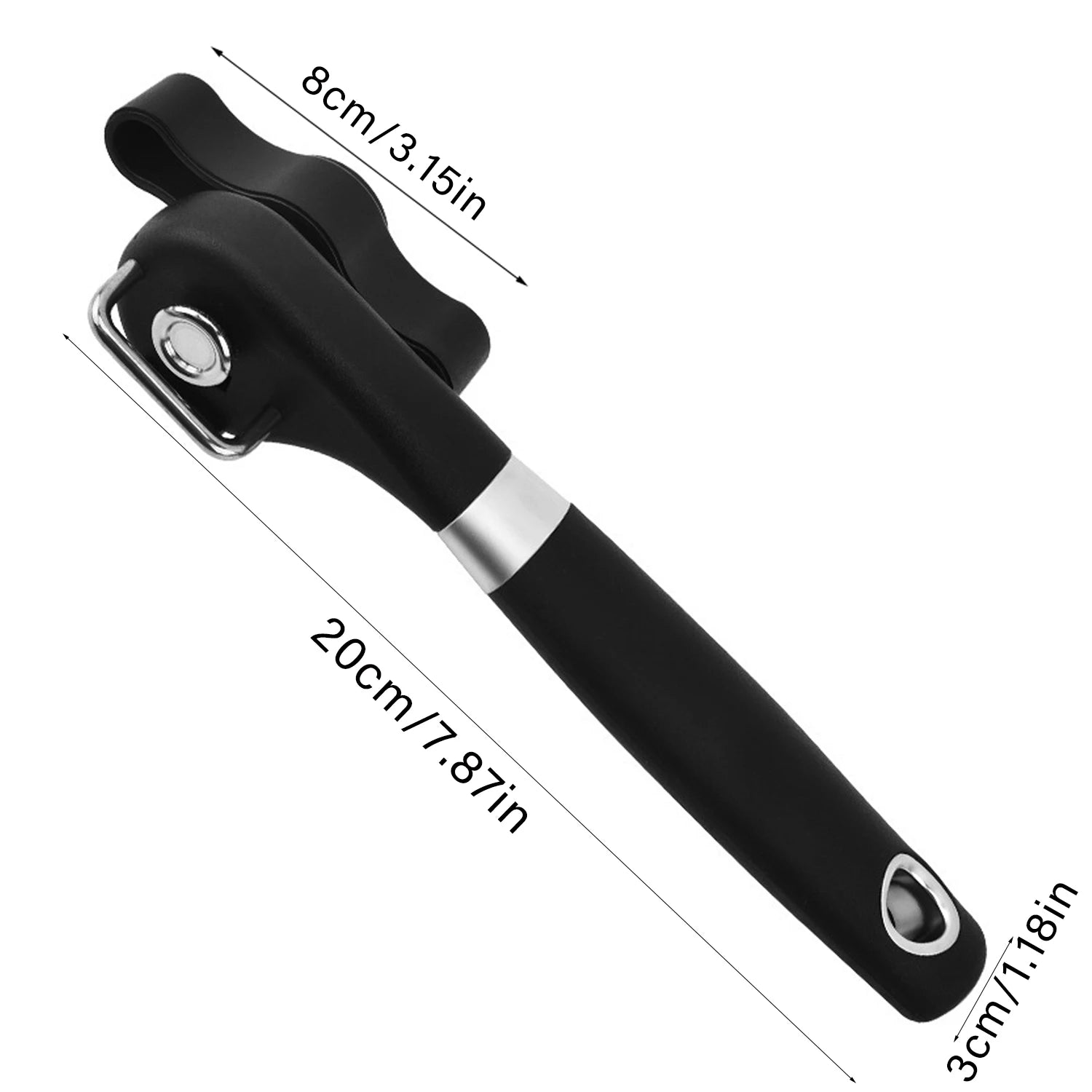 Plastic Hand-Operated Can Opener – Easy Grip Manual Kitchen Tool