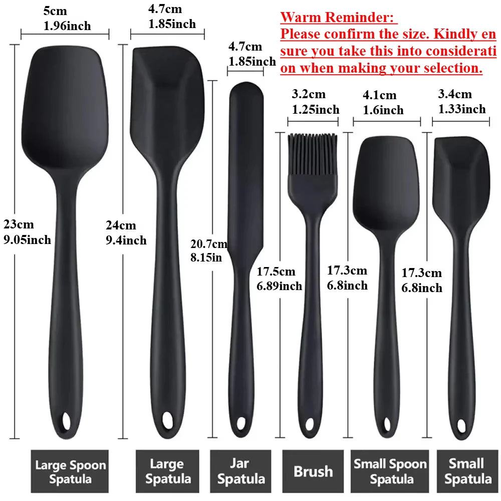 6/9-Piece Silicone Spatula Set
