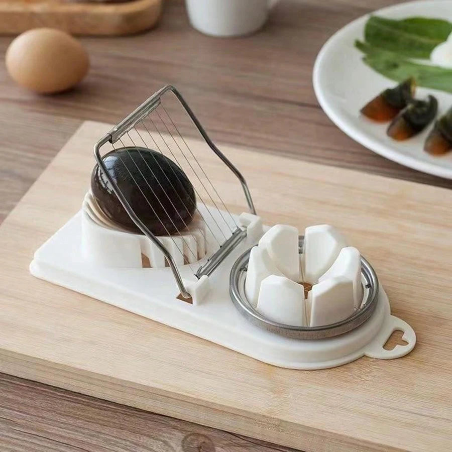 2-in-1 Egg Cutter with Stainless Steel Wires