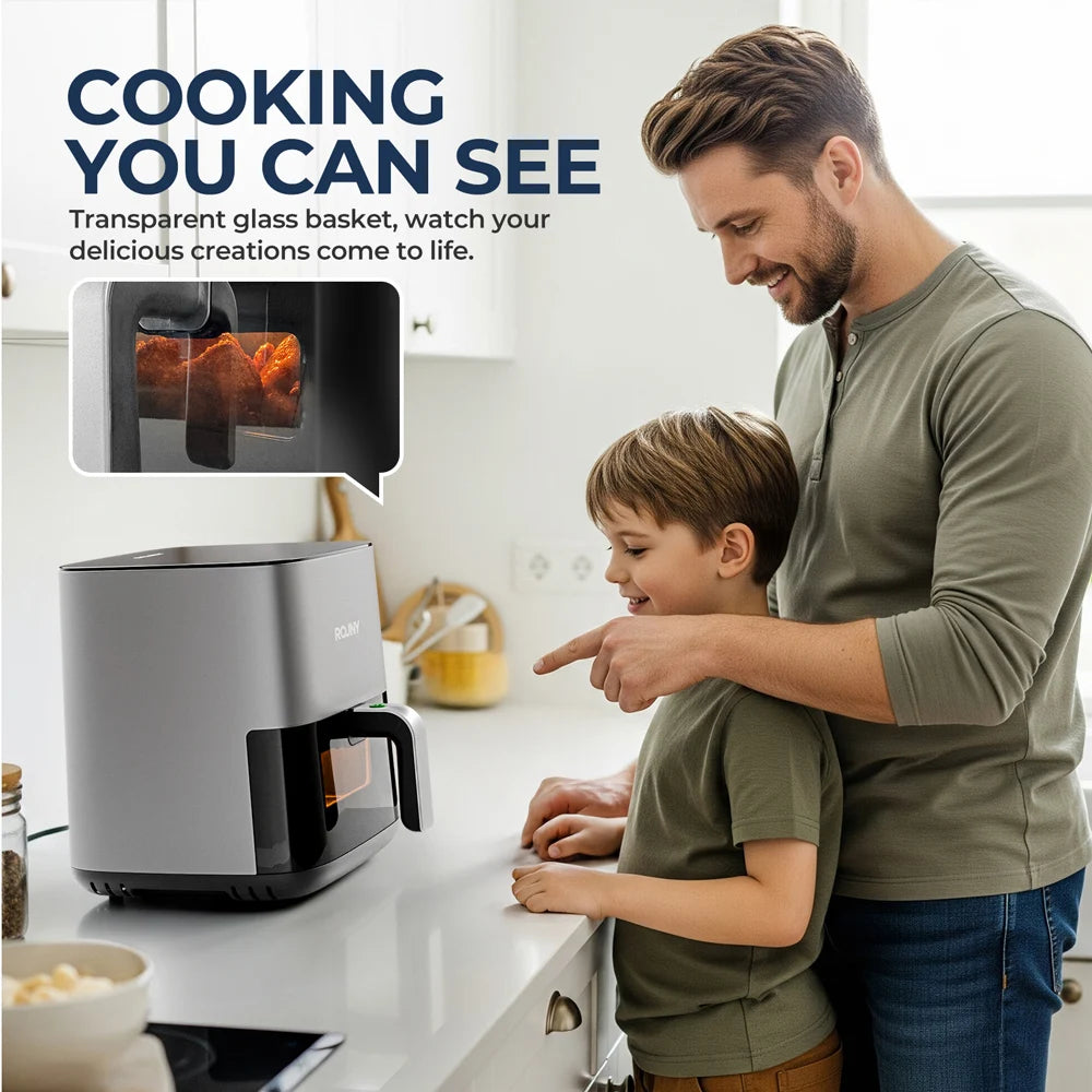 5L Electric Air Fryer – Touch Control, Nonstick Basket & Window