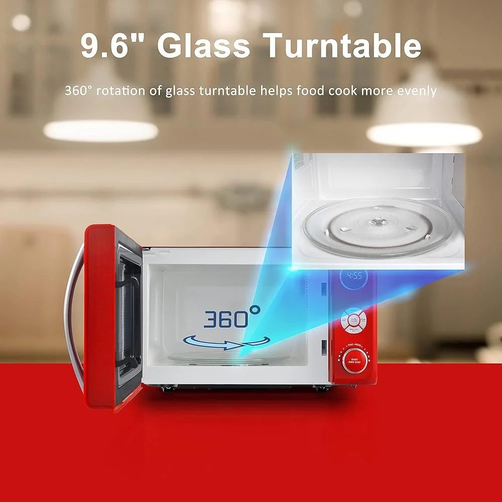 700W 0.7 Cu. Ft Microwave Oven – Stainless Steel with LED Display