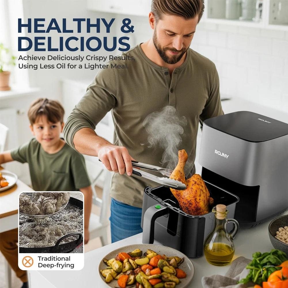 5L Electric Air Fryer – Touch Control, Nonstick Basket & Window