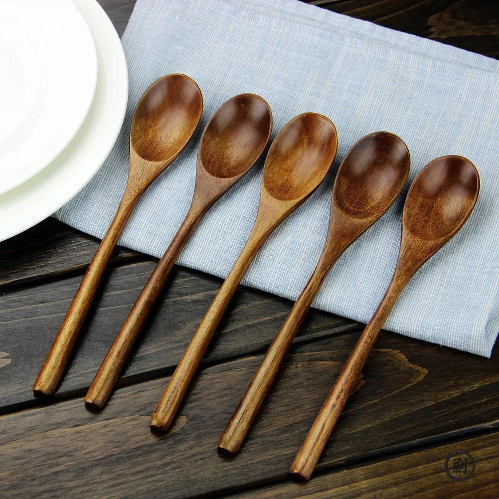5-Piece Wooden Spoon & Fork Set