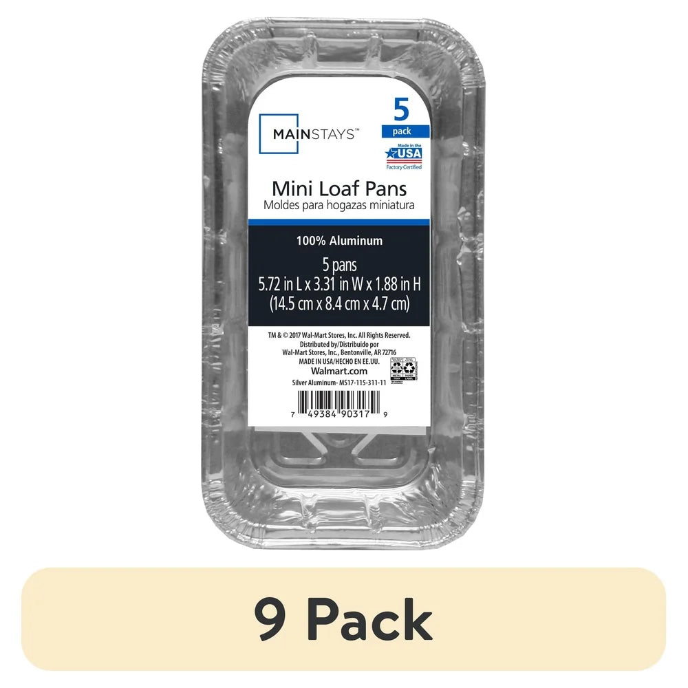 9-Pack Mini Aluminum Loaf Pans