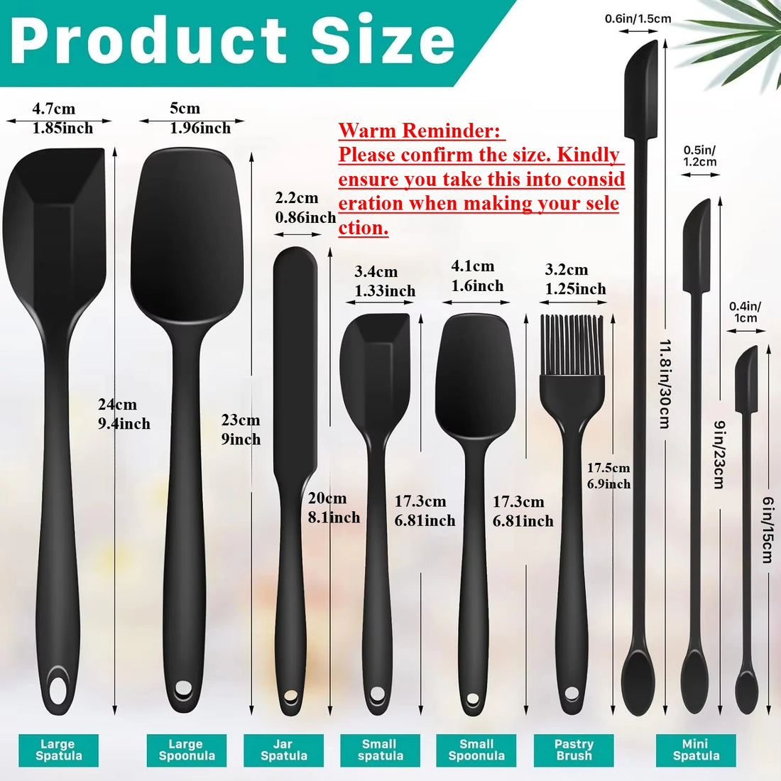 6/9-Piece Silicone Spatula Set