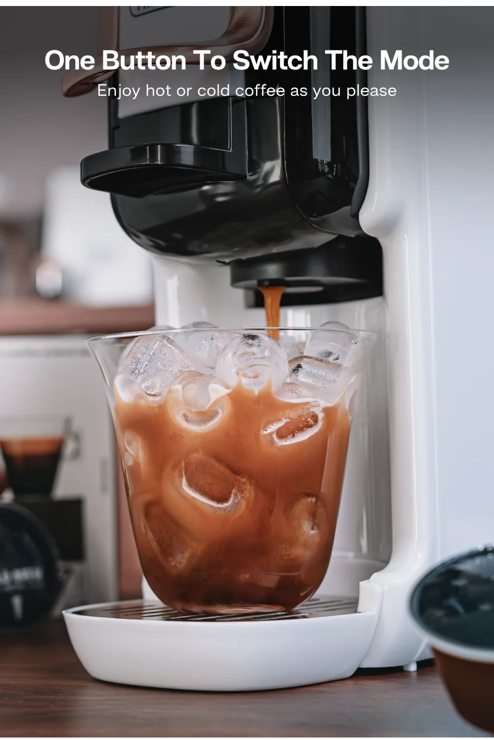 5-in-1 Capsule Coffee Machine – Hot & Cold Coffee, Cappuccino