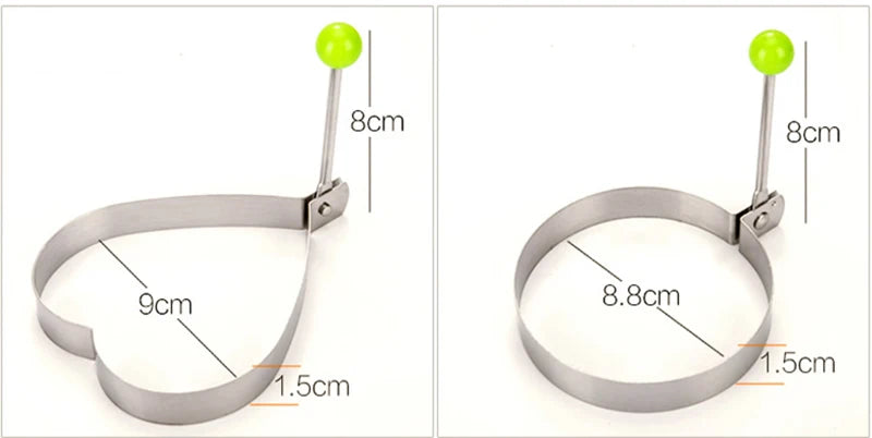 Stainless Steel Heart Egg & Pancake Mold