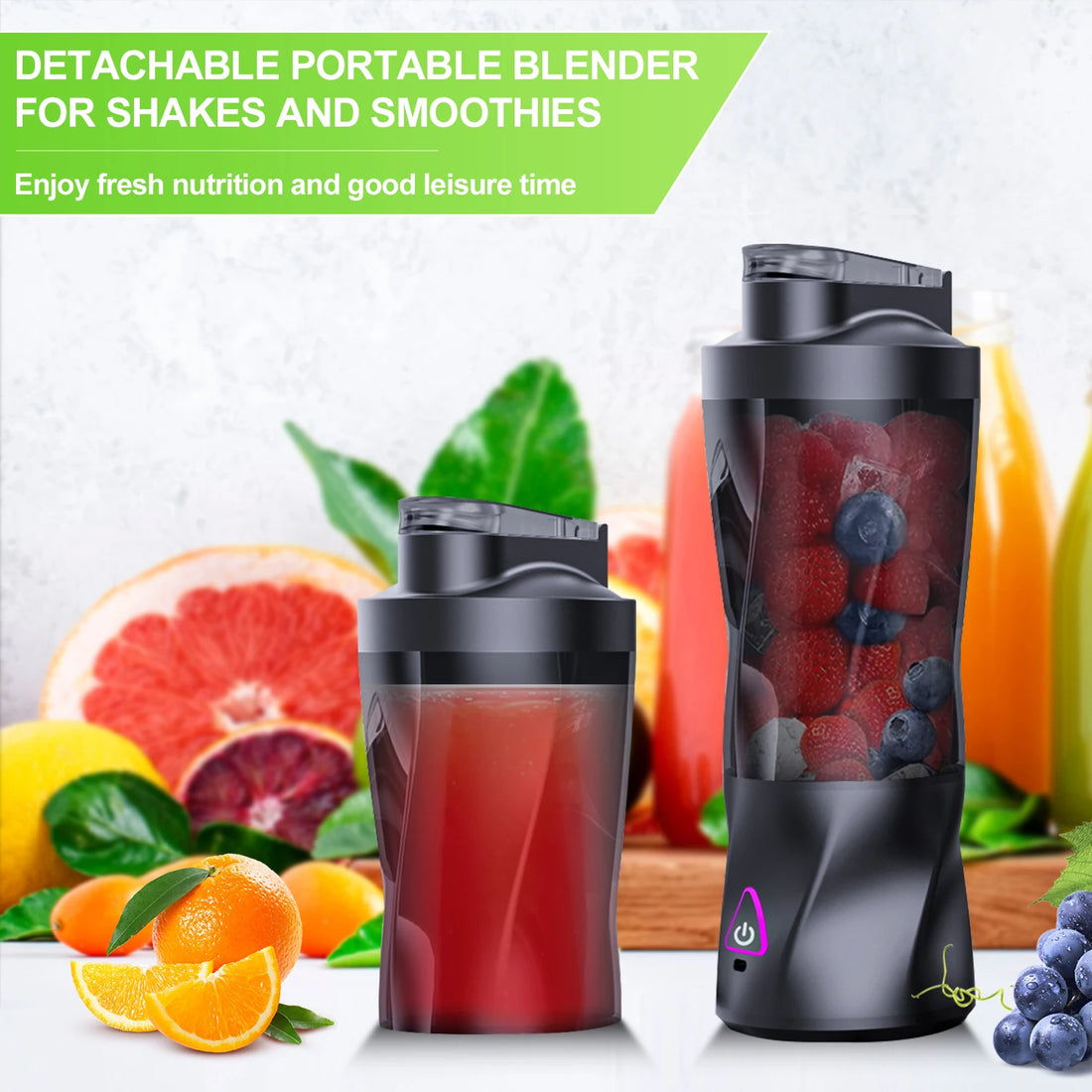 700ml Electric Portable Juicer – USB Rechargeable Smoothie Blender