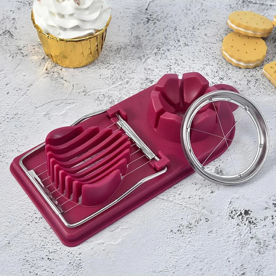 2-in-1 Egg Cutter with Stainless Steel Wires