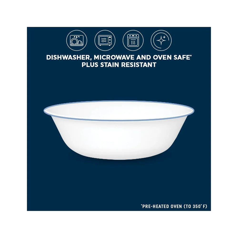 2-Pack 18oz Stackable Glass Bowls – Vintage Inspired