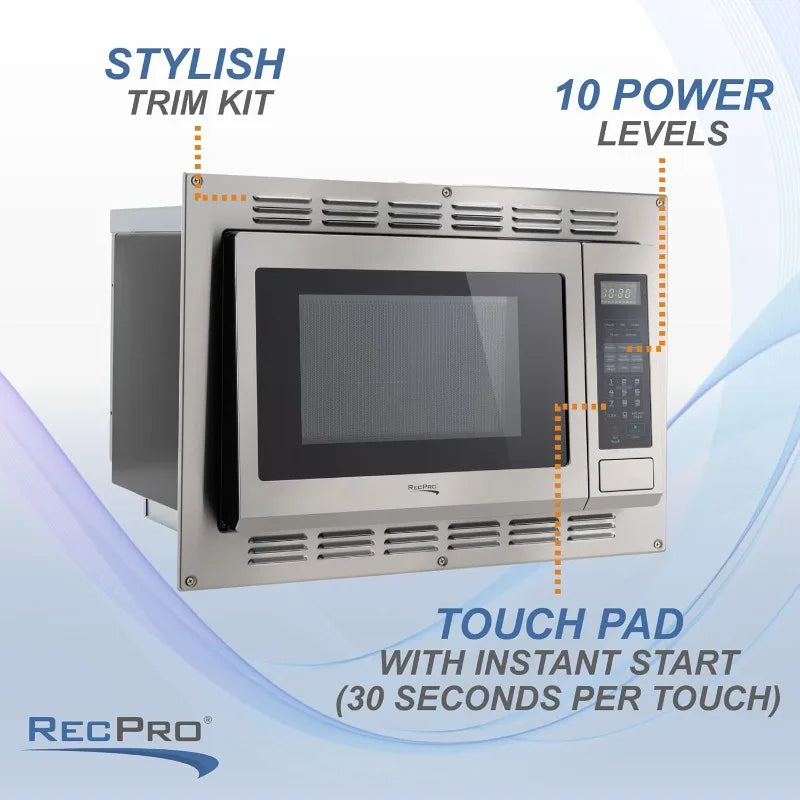 RecPro RV Convection Microwave – 1.1 Cu. Ft. Stainless Steel