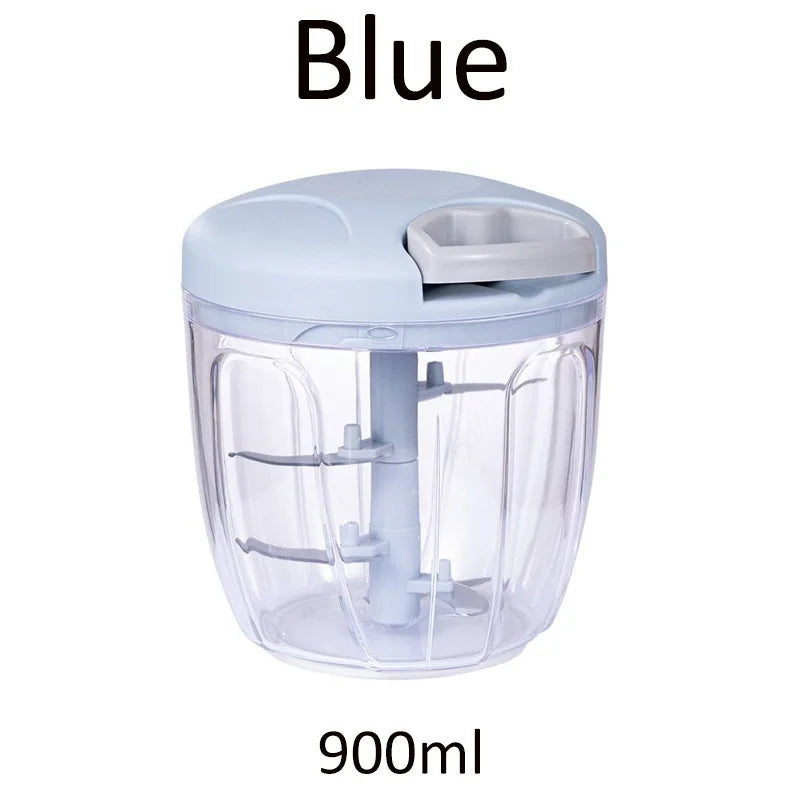 Manual Garlic Chopper & Vegetable Cutter – 900ML Food Processor