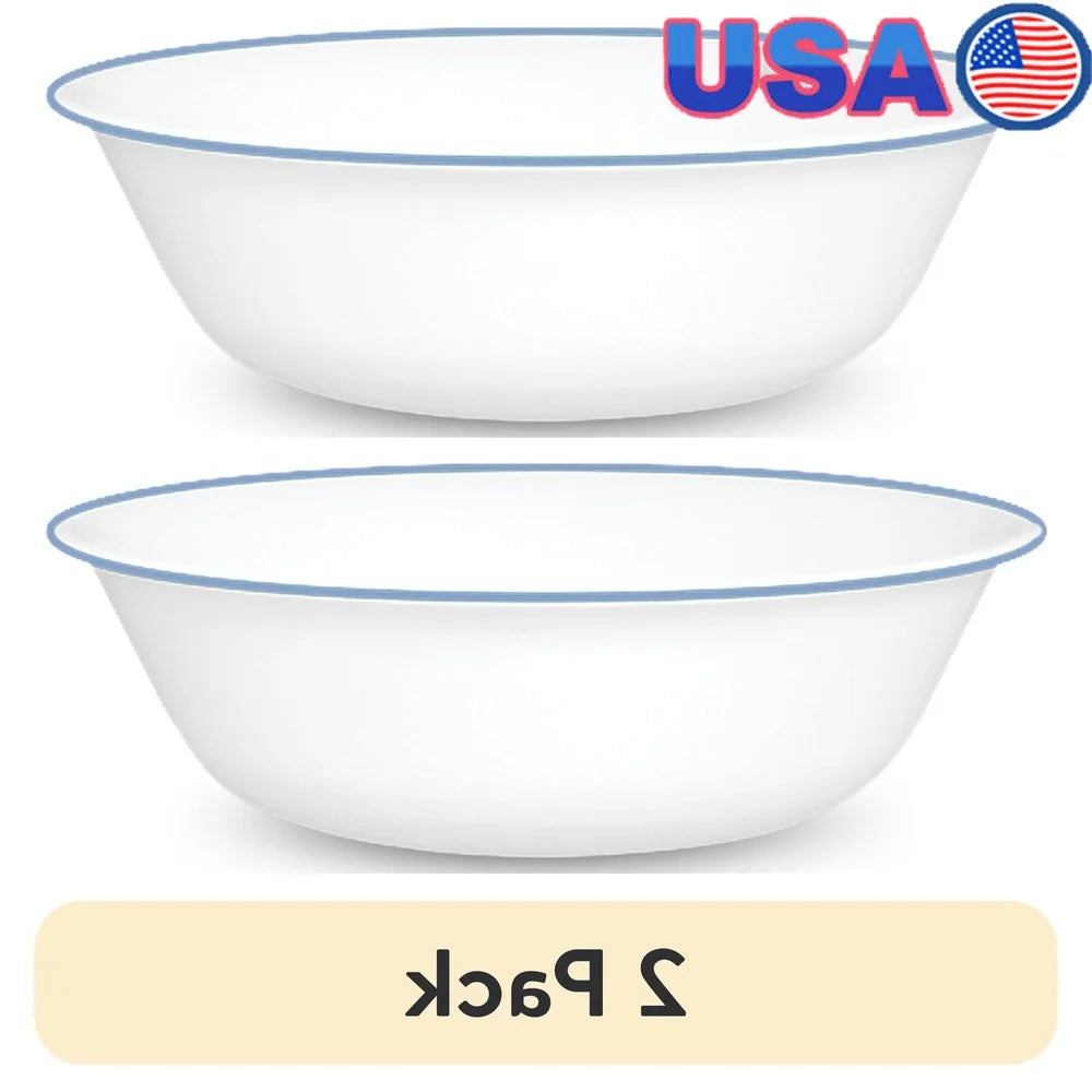 2-Pack 18oz Stackable Glass Bowls – Vintage Inspired