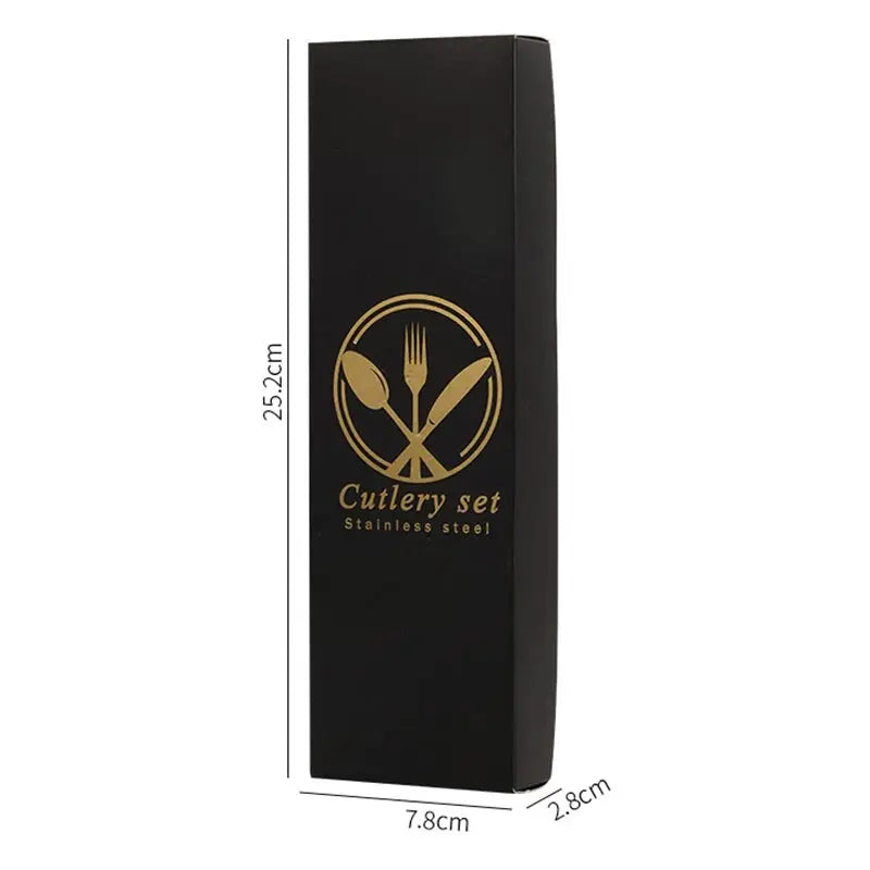 2-Piece Stainless Steel Cutlery Set – Steak Knife, Fork & Spoon with Gift Box