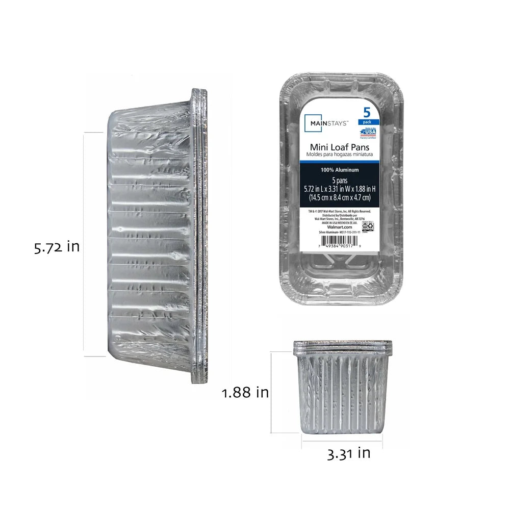 9-Pack Mini Aluminum Loaf Pans