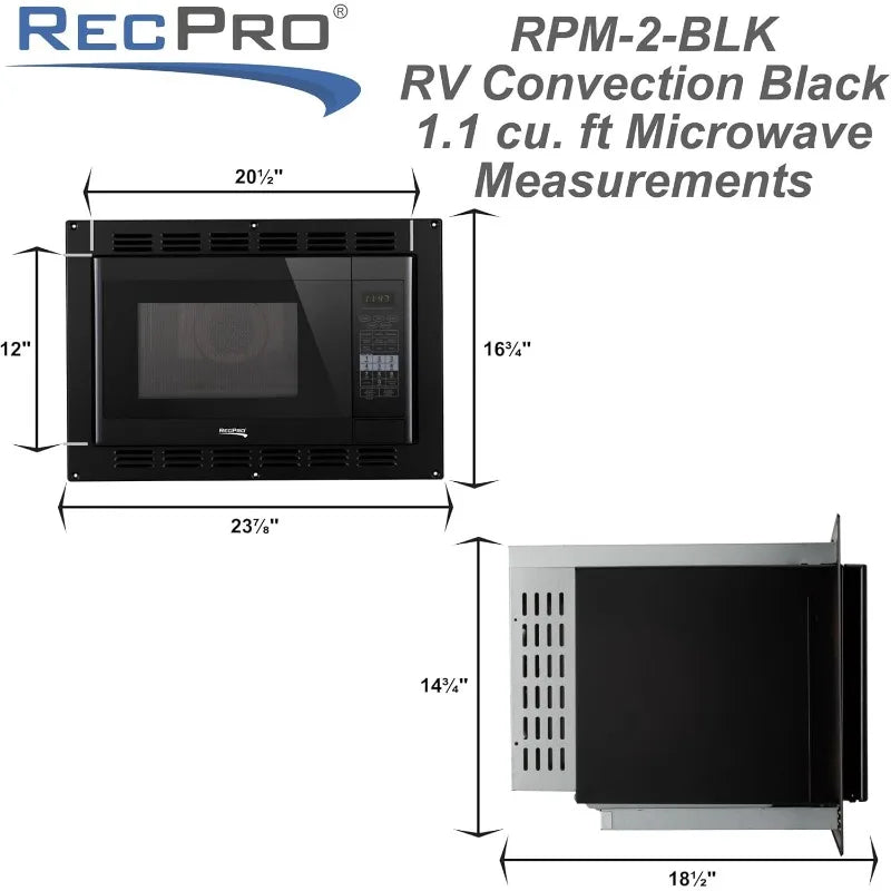 RecPro RV Convection Microwave – 1.1 Cu. Ft., 120V