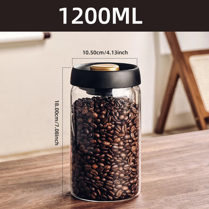 Vacuum Sealed Glass Jar – Coffee, Tea & Food Storage