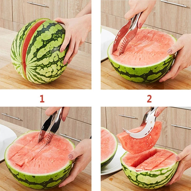 Stainless Steel Watermelon Cutter – Windmill Fruit Slicer Tool