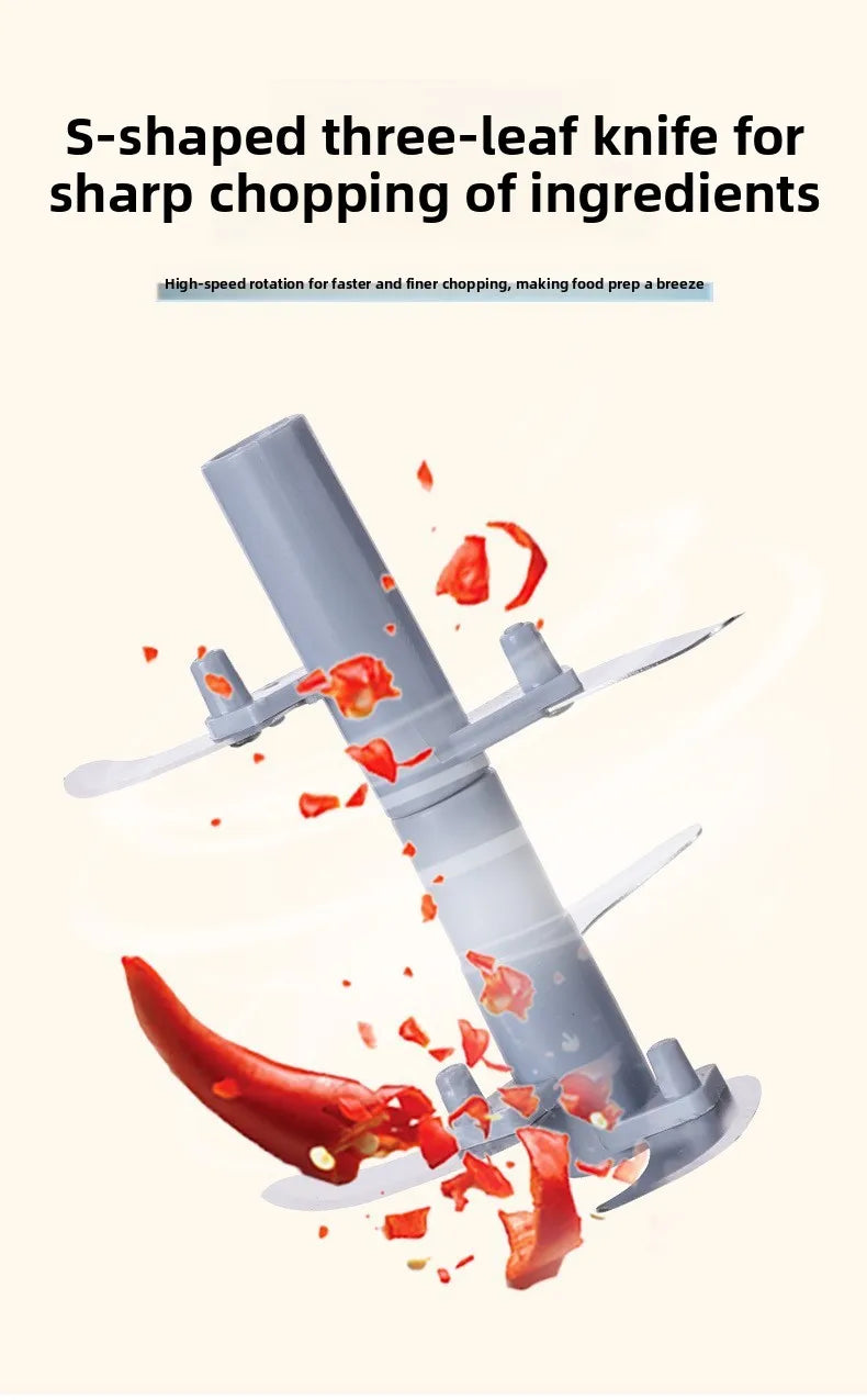 Manual Garlic Chopper & Vegetable Cutter – 900ML Food Processor