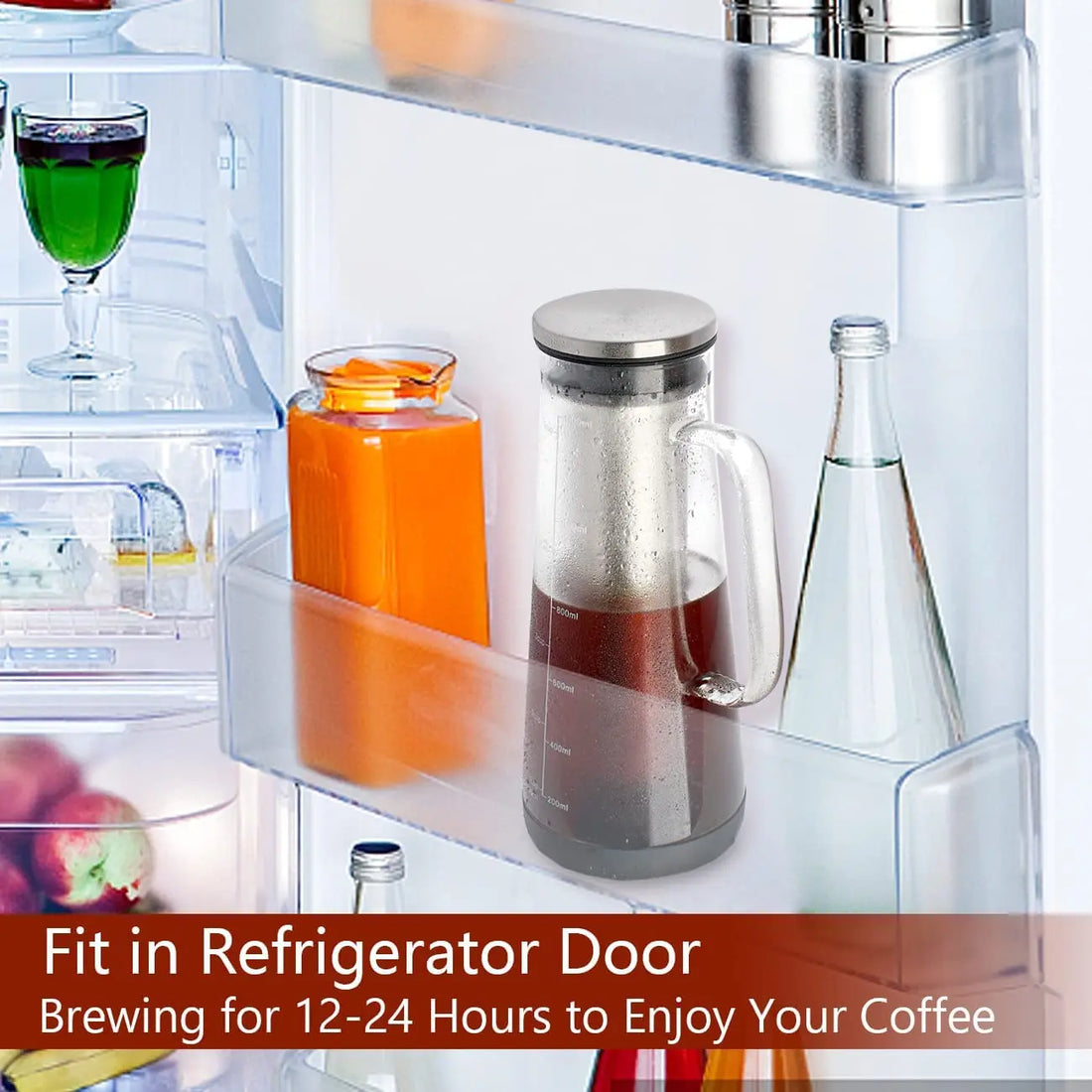 Airtight Cold Brew Coffee & Tea Maker – 1.0L Glass Carafe