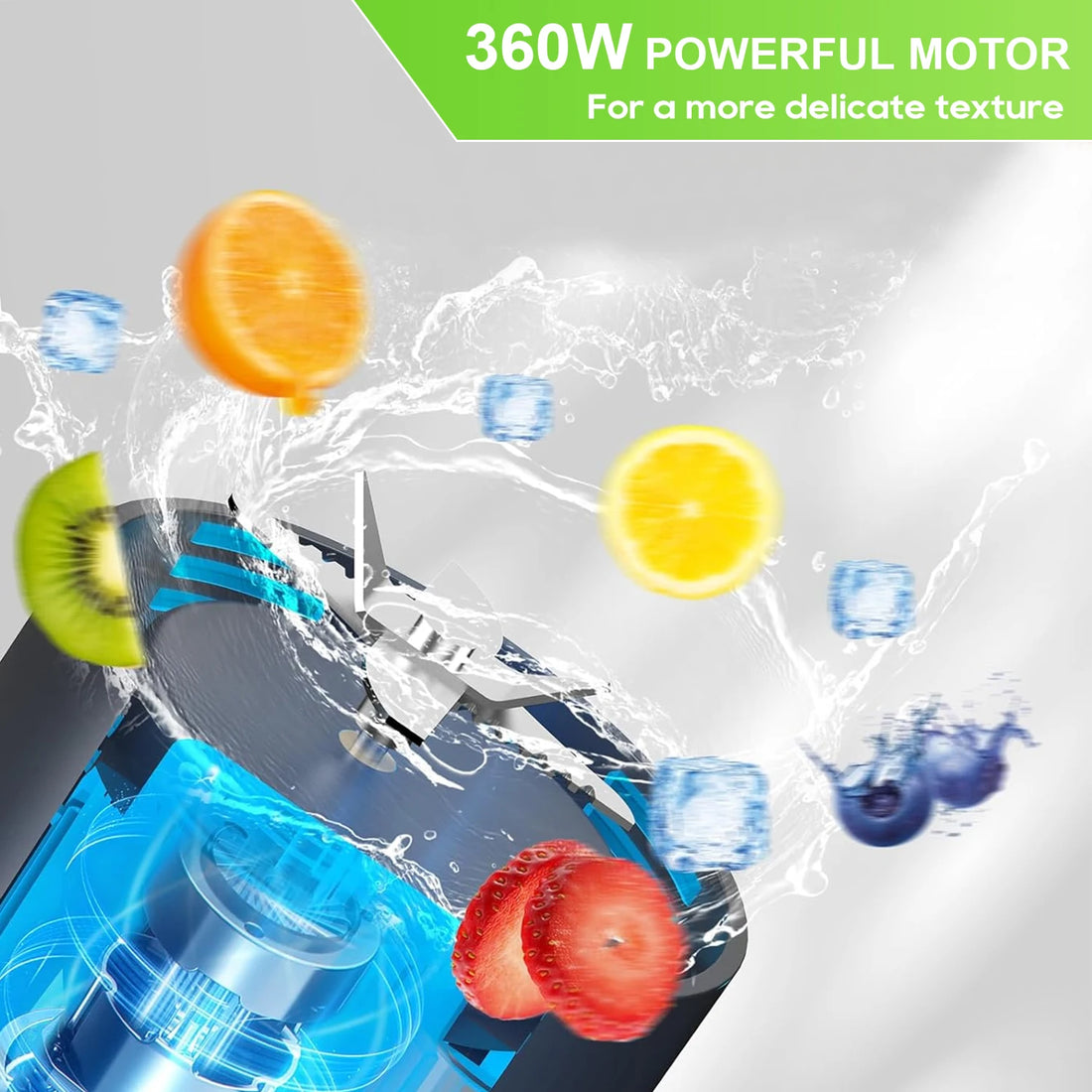 700ml Electric Portable Juicer – USB Rechargeable Smoothie Blender