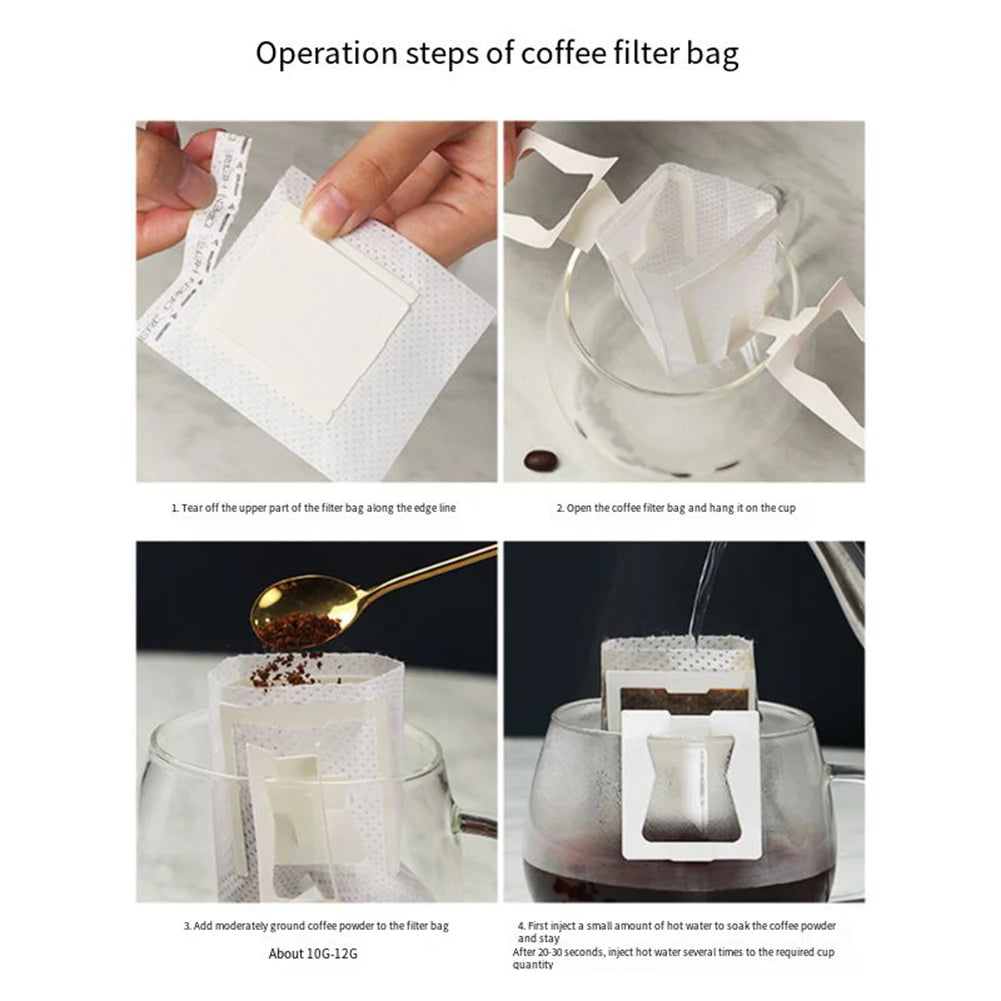 50-Pack Disposable Coffee Filter Bags