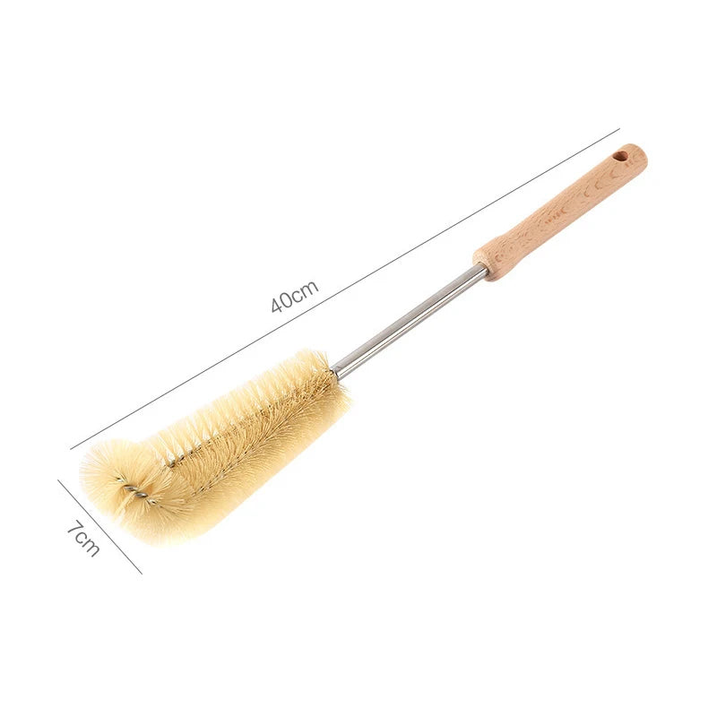 Wooden Long-Handle Bottle Cleaning Brush