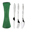 Stainless Steel Tableware Bag – Portable Zipper Cutlery Case