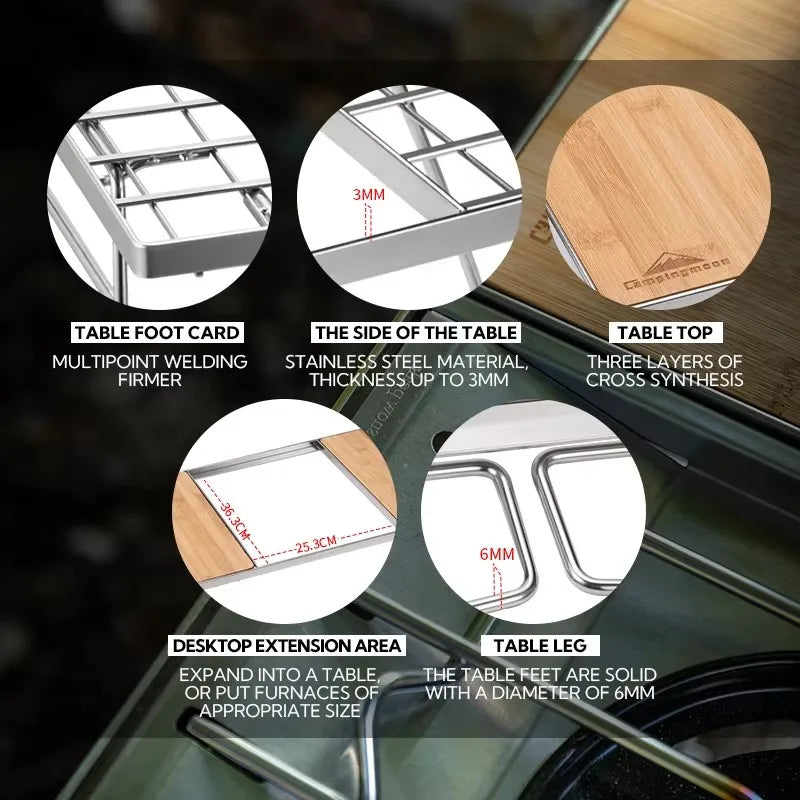 Portable Bamboo BBQ & Serving Board