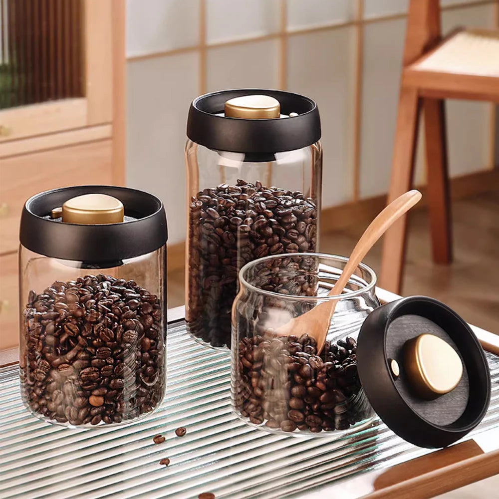 Vacuum Sealed Glass Jar – Coffee, Tea & Food Storage