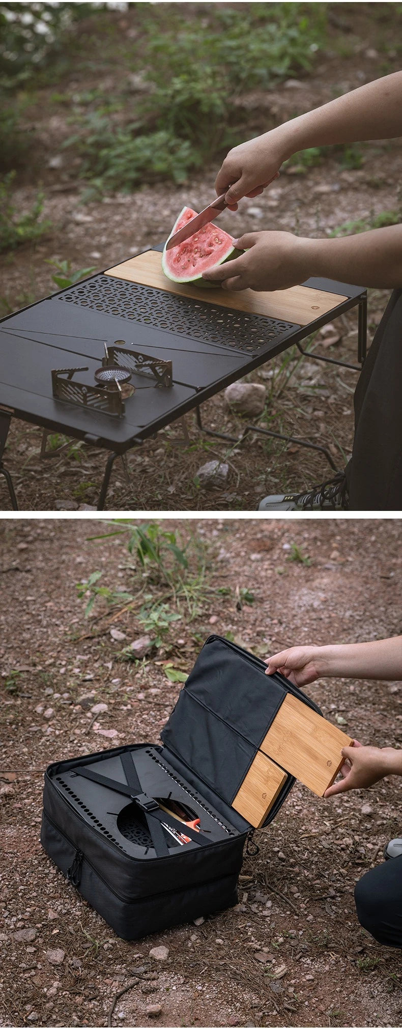 Portable Bamboo BBQ & Serving Board