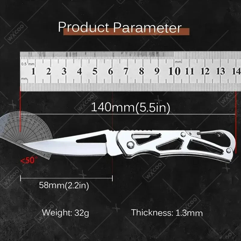 Stainless Steel Folding Pocket Knife – Multifunctional Kitchen Tool