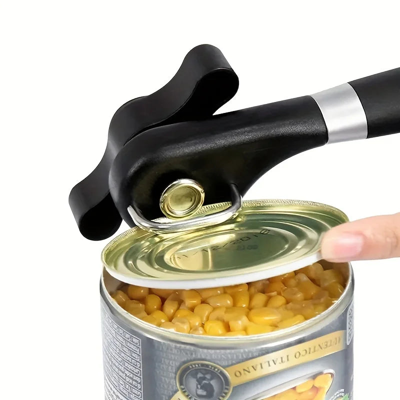 Plastic Hand-Operated Can Opener – Easy Grip Manual Kitchen Tool