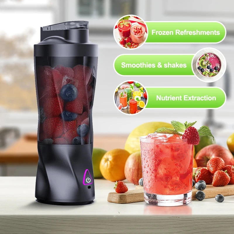 700ml Electric Portable Juicer – USB Rechargeable Smoothie Blender
