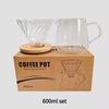 600ml Pour Over Coffee Maker Set – Glass Carafe & Filter