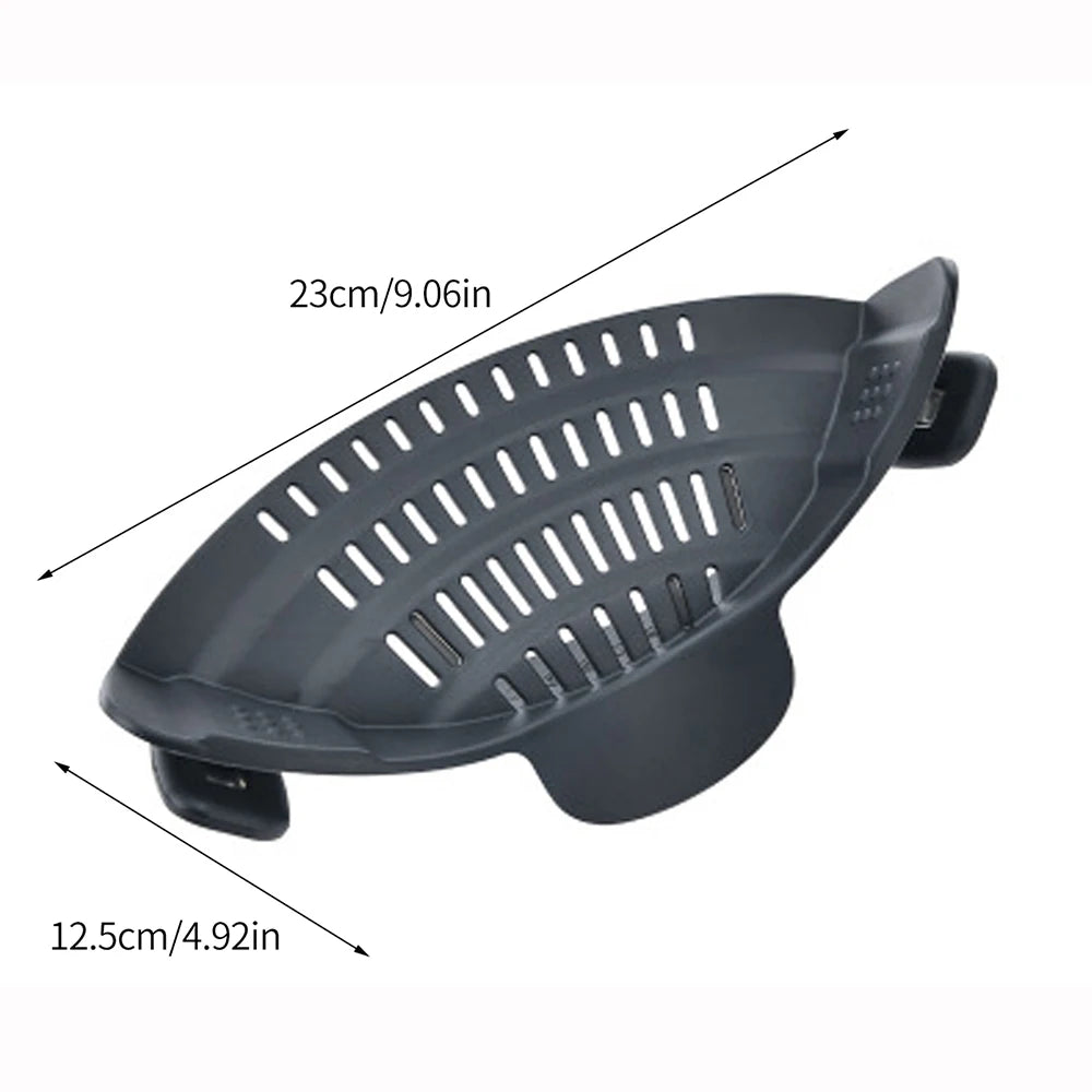 Silicone Clip-On Kitchen Strainer – Pots, Pans & Colanders