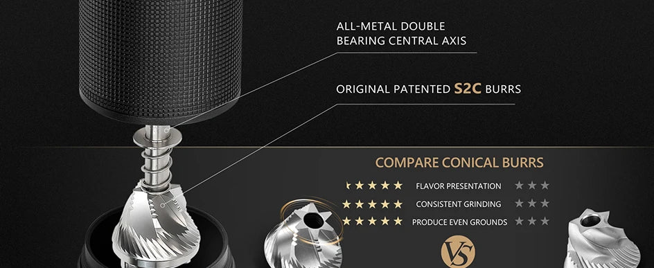 Chestnut C3S/C3ESP Pro Manual Coffee Grinder – Foldable Hand Burr