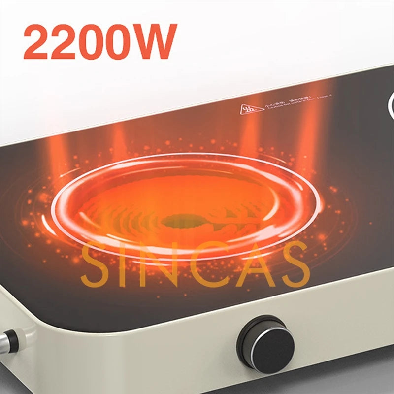 Double Electric Ceramic Cooktop – 2200W Induction & Infrared Stove