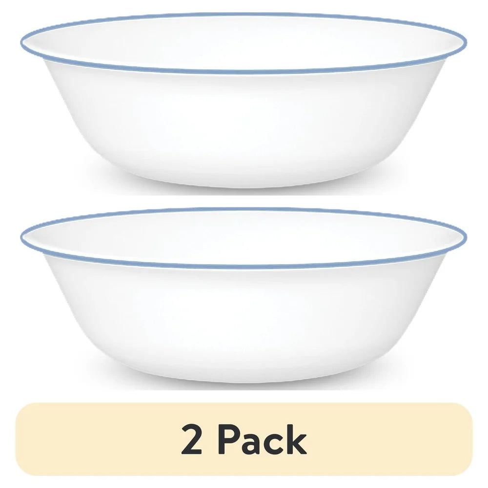 2-Pack 18oz Stackable Glass Bowls – Vintage Inspired