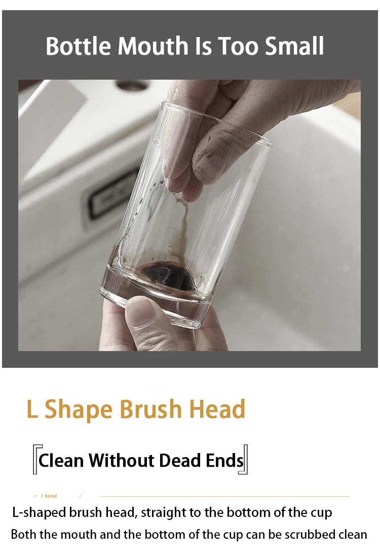 Wooden Long-Handle Bottle Cleaning Brush