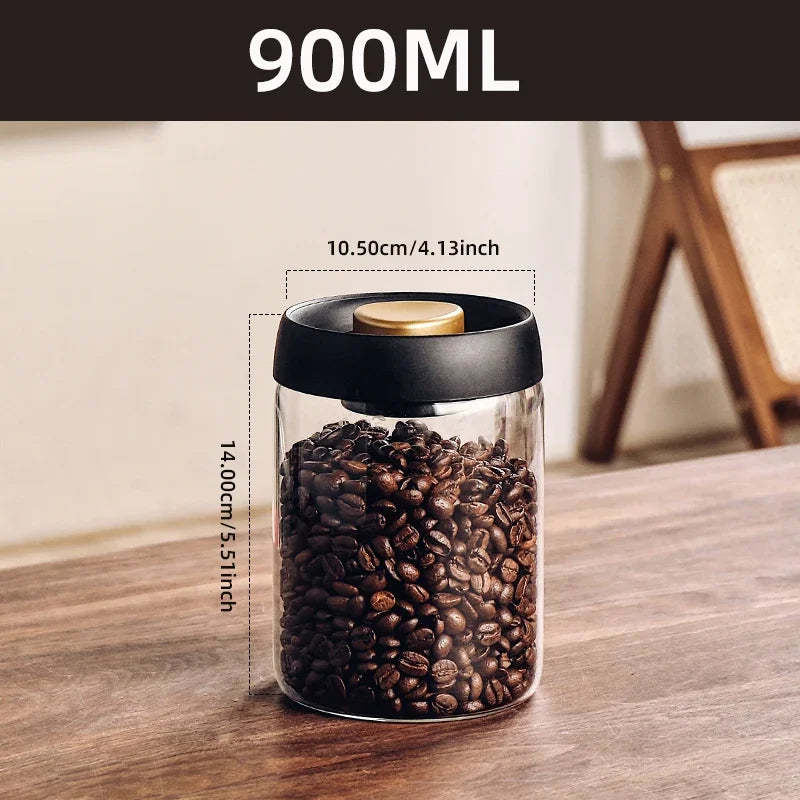 Vacuum Sealed Glass Jar – Coffee, Tea & Food Storage